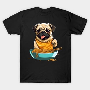 Pug Eating Ramen T-Shirt